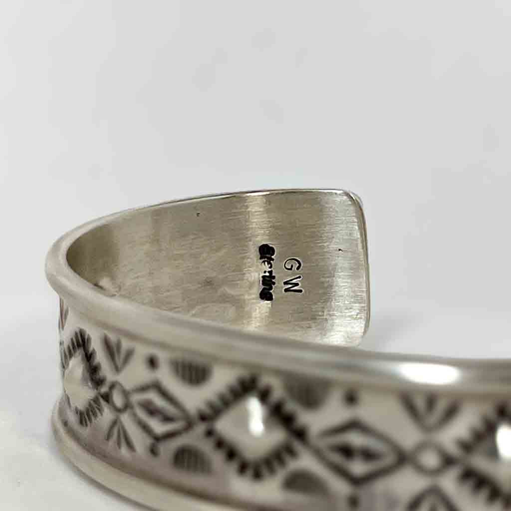 NAVAJO SILVER BANGLE (var2) by GILBERT WILSON JR