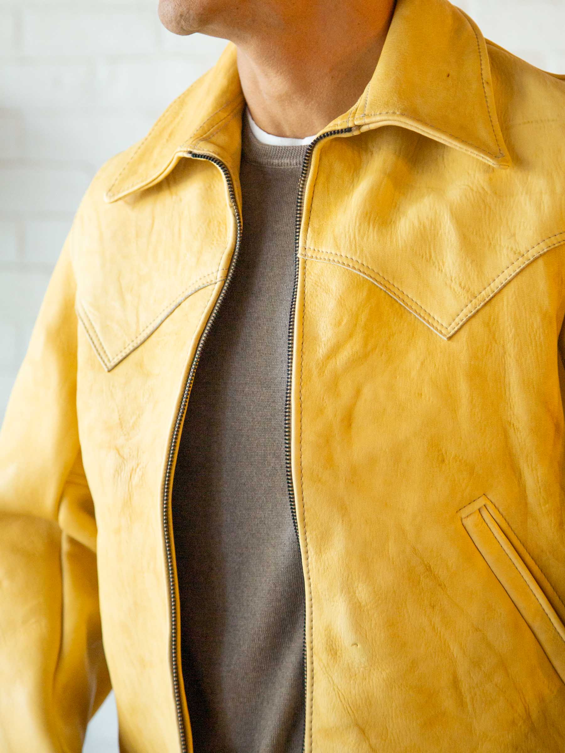 美品✨Fur Griser ディアスキン 鹿革 ダブルブレスト ジャケット 50 20周年記念10%OFFクーポン】FILLMORE 本革 ディアスキンダブル