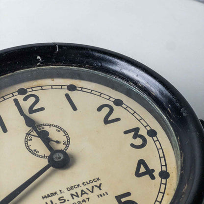 WW2 US NAVY MARK1 DECK CLOCK 1943'S