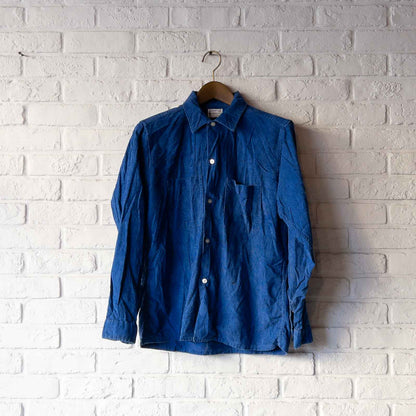 TOWN CRAFT BLUE CORDUROY SHIRTS 50'S VINTAGE (15.5)