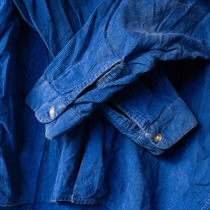TOWN CRAFT BLUE CORDUROY SHIRTS 50'S VINTAGE (15.5)
