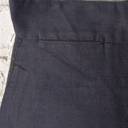 FRENCH INDIGO LINEN PANTS 30's DEAD STOCK