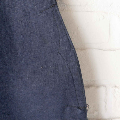 FRENCH INDIGO LINEN PANTS 30's DEAD STOCK