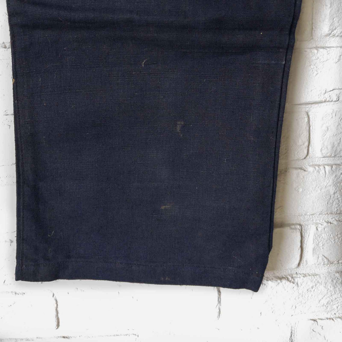 FRENCH INDIGO LINEN PANTS 30's DEAD STOCK