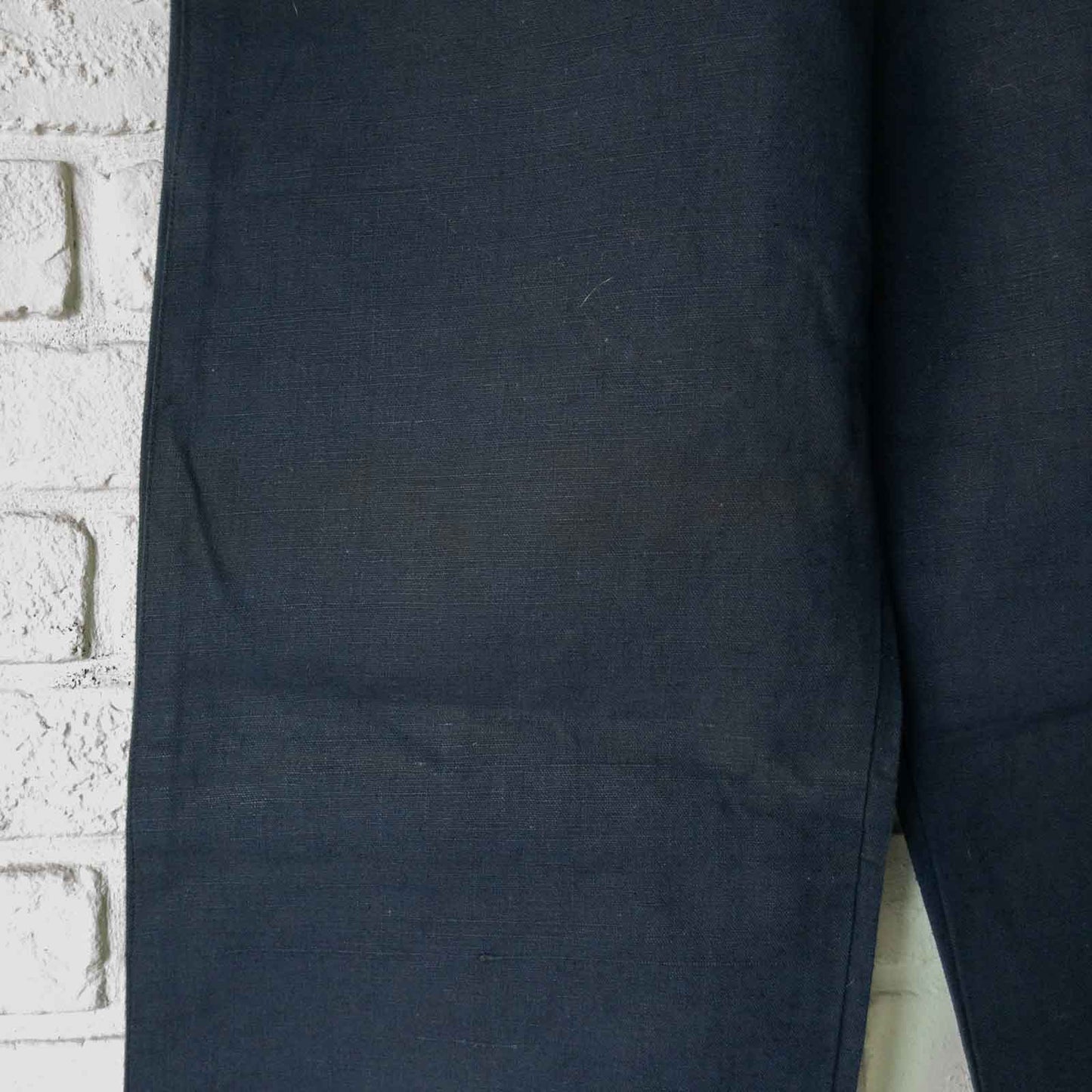 FRENCH INDIGO LINEN PANTS 30's DEAD STOCK