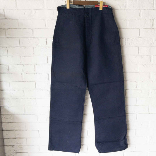 FRENCH INDIGO LINEN PANTS 30's DEAD STOCK