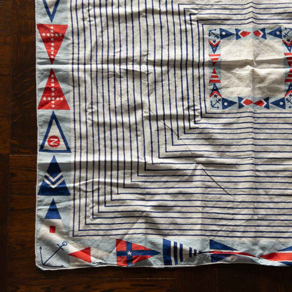 GERMANY MARITIME SIGNAL FLAGS BIG BANDANA 1960's VINTAGE