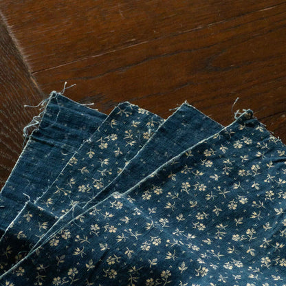 USA INDIGO CALICO BANDANA 1900'S VINTAGE
