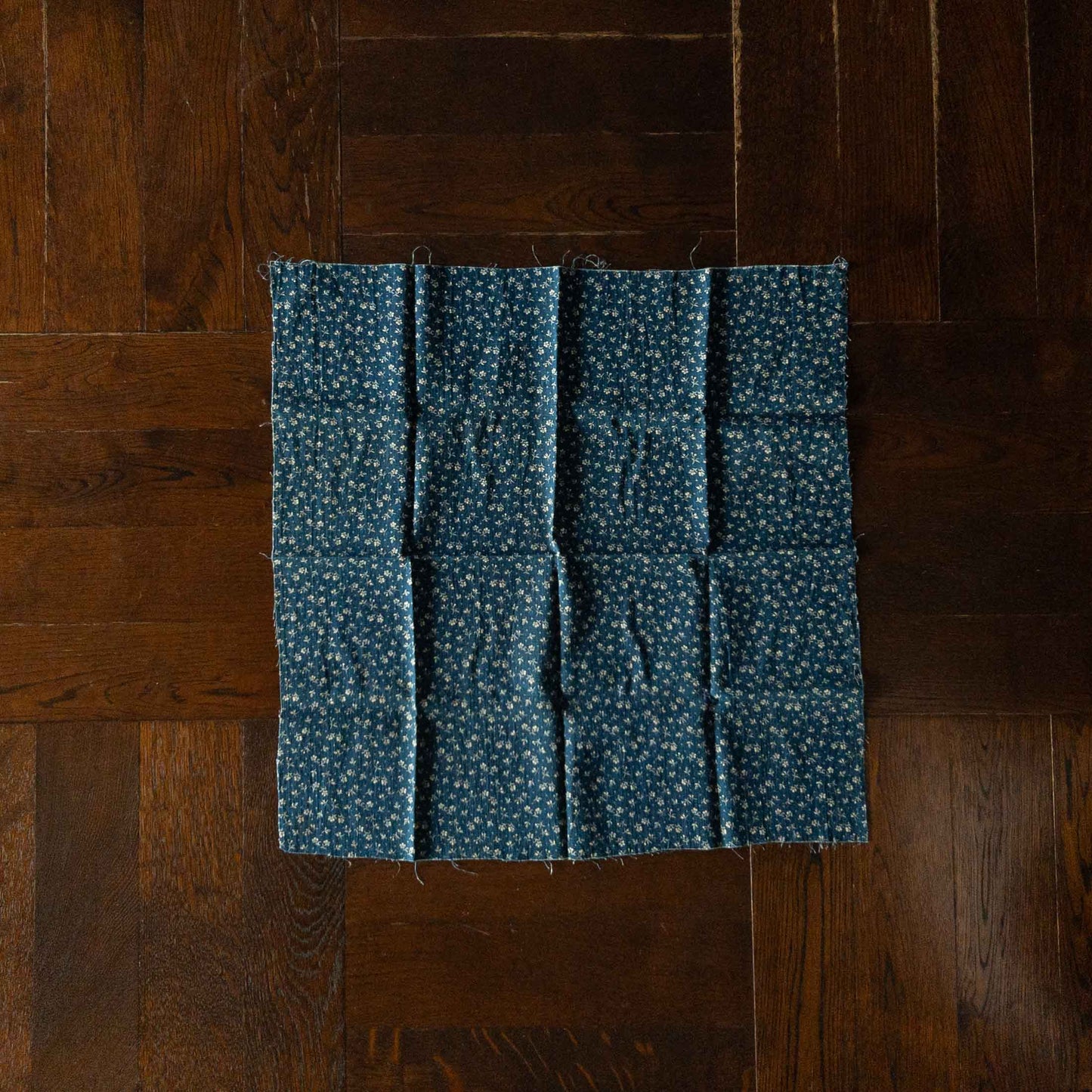 USA INDIGO CALICO BANDANA 1900'S VINTAGE