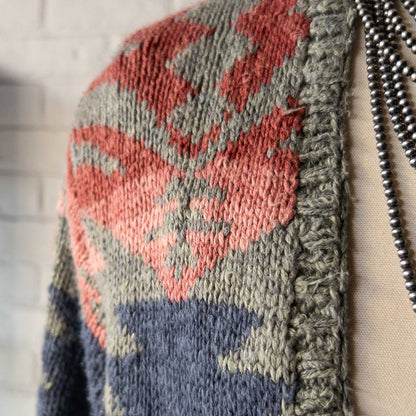 RALPH LAUREN KNIT NATIVE CARDIGAN 1990'S VINTAGE