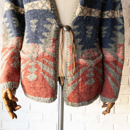 RALPH LAUREN KNIT NATIVE CARDIGAN 1990'S VINTAGE