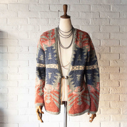 RALPH LAUREN KNIT NATIVE CARDIGAN 1990'S VINTAGE