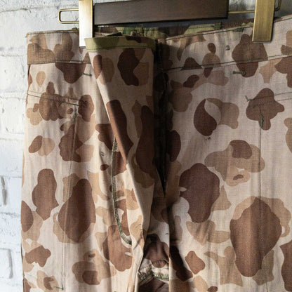 M1943 US ARMY FROG CAMO HBT CARGO PANTS 1940'S DEAD STOCK