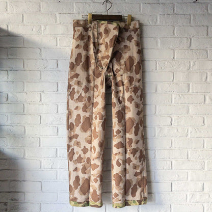 M1943 US ARMY FROG CAMO HBT CARGO PANTS 1940'S DEAD STOCK