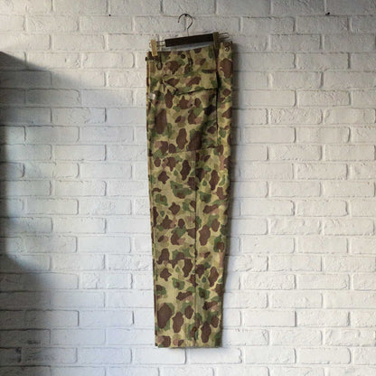 M1943 US ARMY FROG CAMO HBT CARGO PANTS 1940'S DEAD STOCK