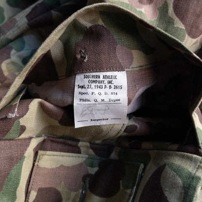 M1943 US ARMY FROG CAMO HBT CARGO PANTS 1940'S DEAD STOCK