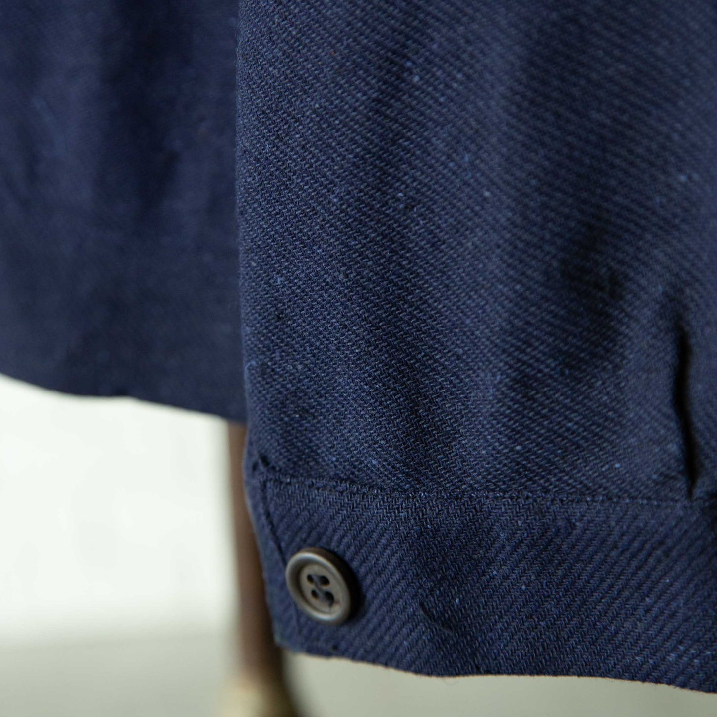 FRENCH INDIGO LINEN/COTTON WORK JACKET 1930'S DEAD STOCK