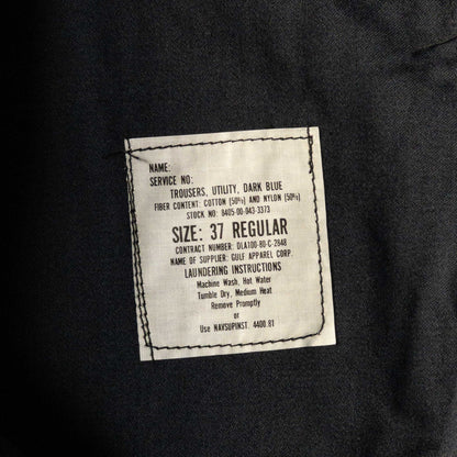 US NAVY UTILITY PANTS (37R) DEAD STOCK