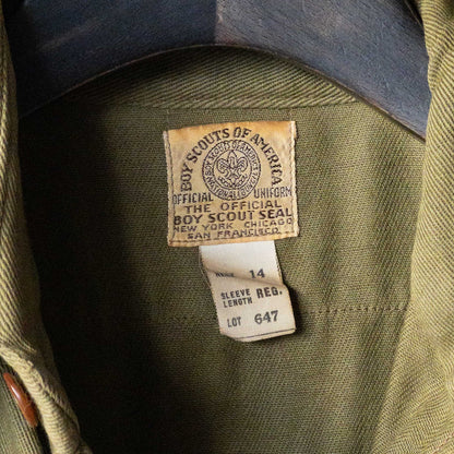 DEAD STOCK BOY SCOUT SHIRTS (14) 1940's VINTAGE