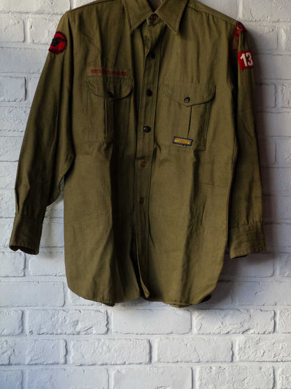DEAD STOCK BOY SCOUT SHIRTS (14) 1940's VINTAGE