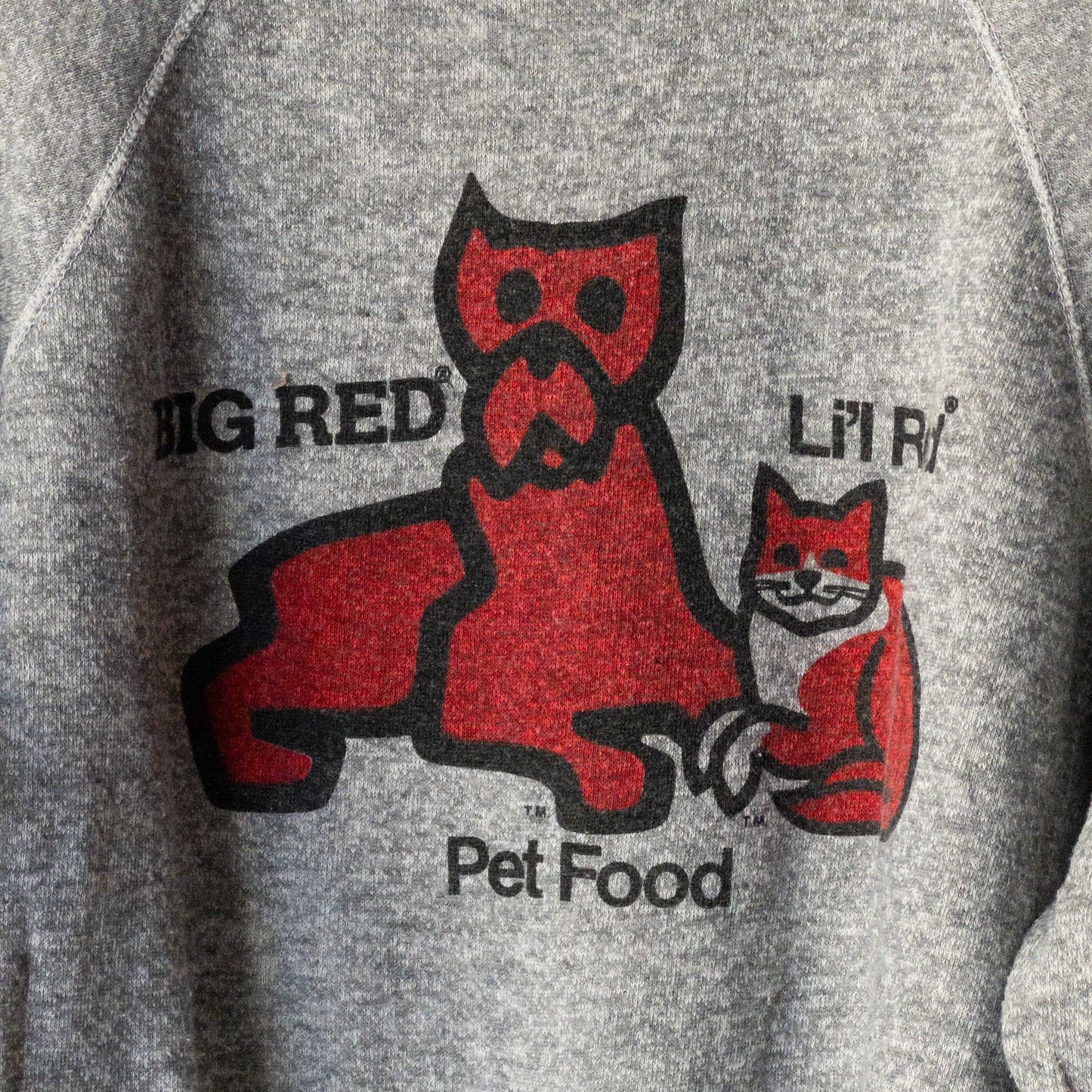 HEATHER GRAY ANIMAL VINTAGE SWEAT SHIRTS (XL) 1980's VINTAGE