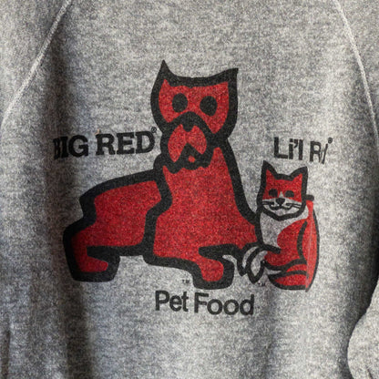 HEATHER GRAY ANIMAL VINTAGE SWEAT SHIRTS (XL) 1980's VINTAGE