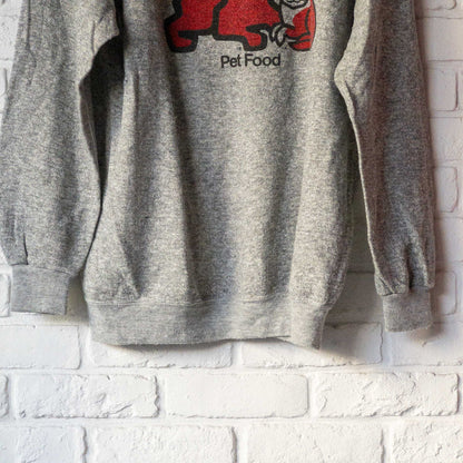 HEATHER GRAY ANIMAL VINTAGE SWEAT SHIRTS (XL) 1980's VINTAGE