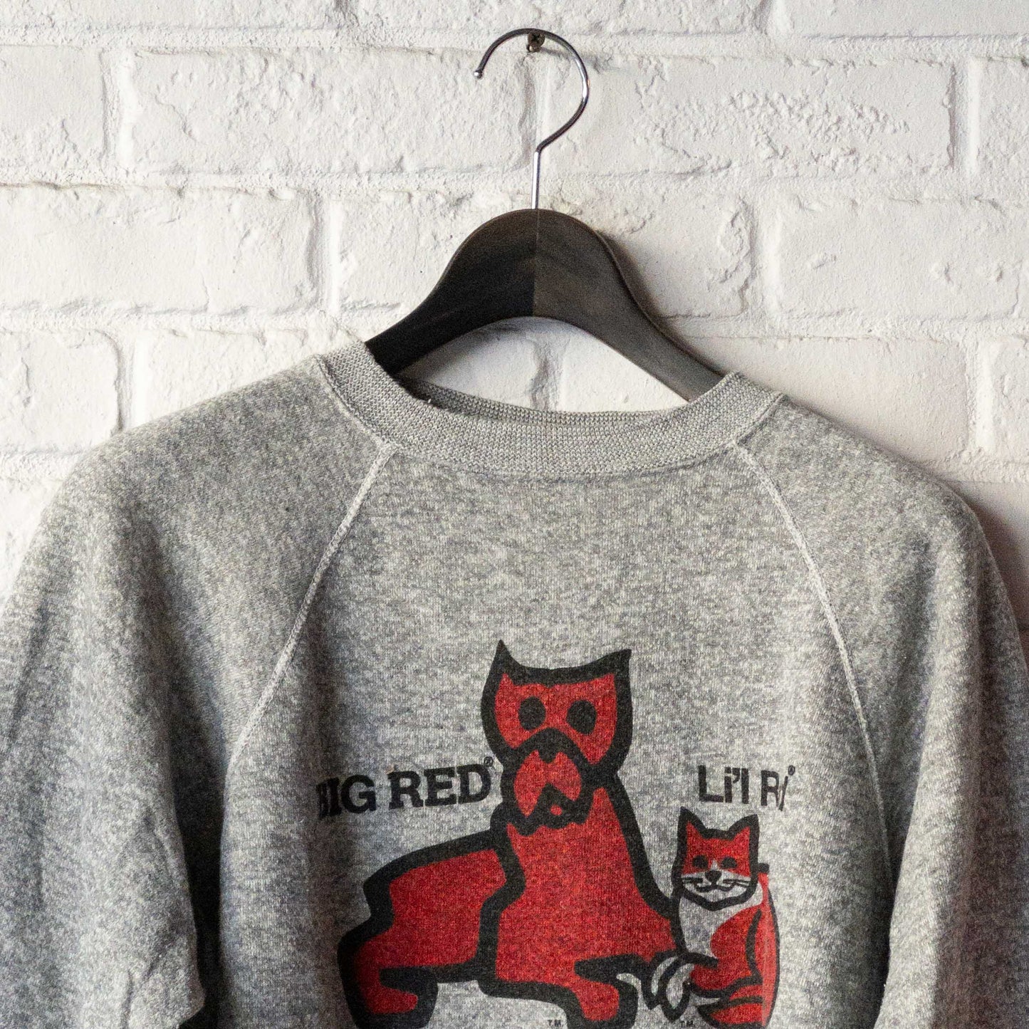 HEATHER GRAY ANIMAL VINTAGE SWEAT SHIRTS (XL) 1980's VINTAGE