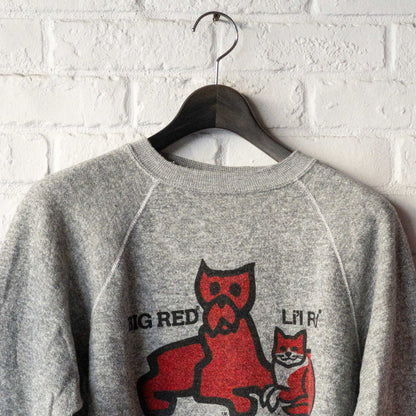 HEATHER GRAY ANIMAL VINTAGE SWEAT SHIRTS (XL) 1980's VINTAGE