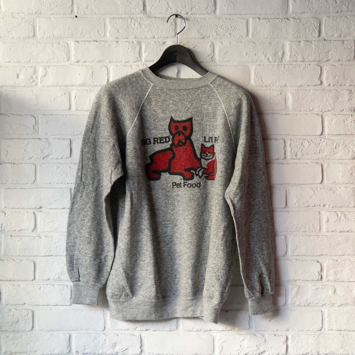 HEATHER GRAY ANIMAL VINTAGE SWEAT SHIRTS (XL) 1980's VINTAGE