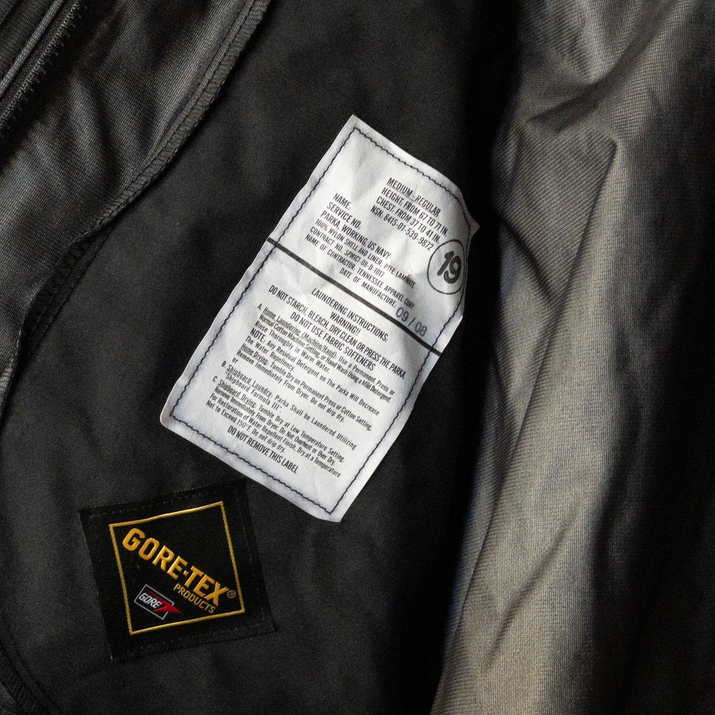 US NAVY GOATEX SHELL PARKA (MR) 00's DEAD STOCK