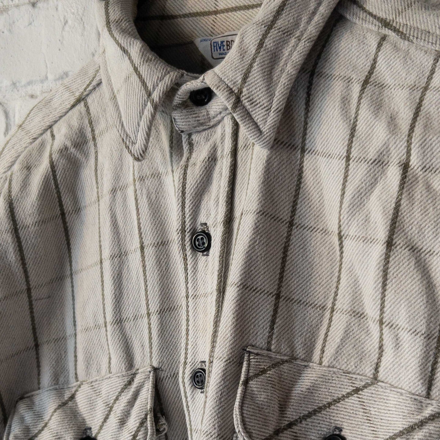 FIVE BROTHER HEAVY FLANNEL SHIRTS (16-L) 1960's VINTAGE