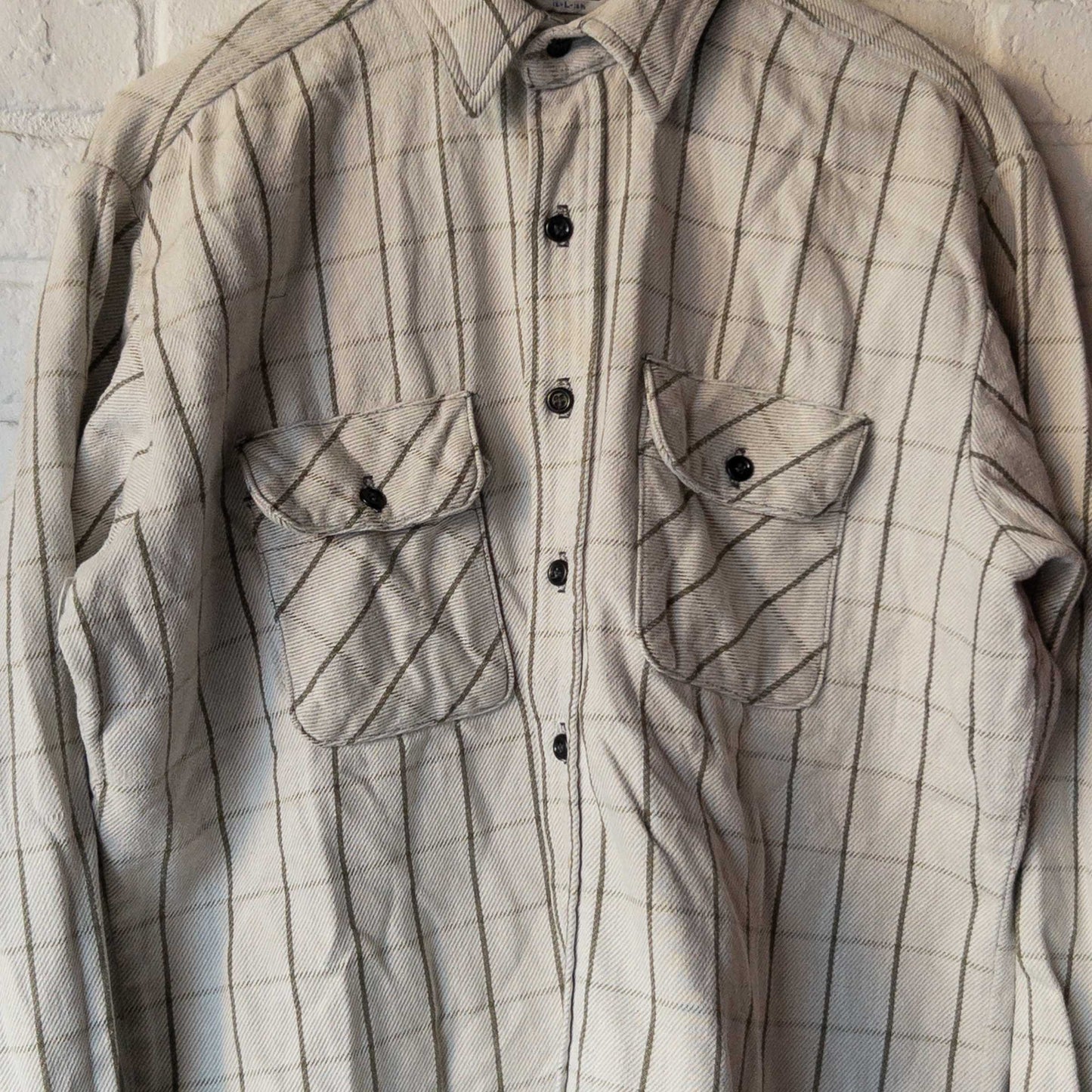 FIVE BROTHER HEAVY FLANNEL SHIRTS (16-L) 1960's VINTAGE