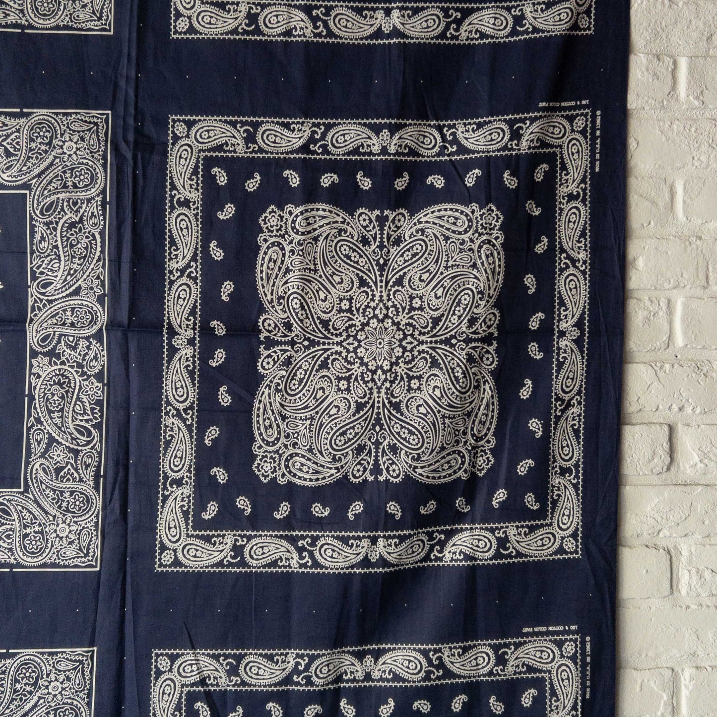 BANDANA FABRIC 1960's DEAD STOCK