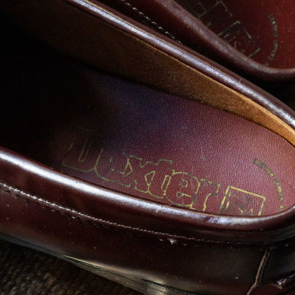 ”DEXTER” PENNY LOAFER SHOES 1980's DEAD STOCK BURGANDY