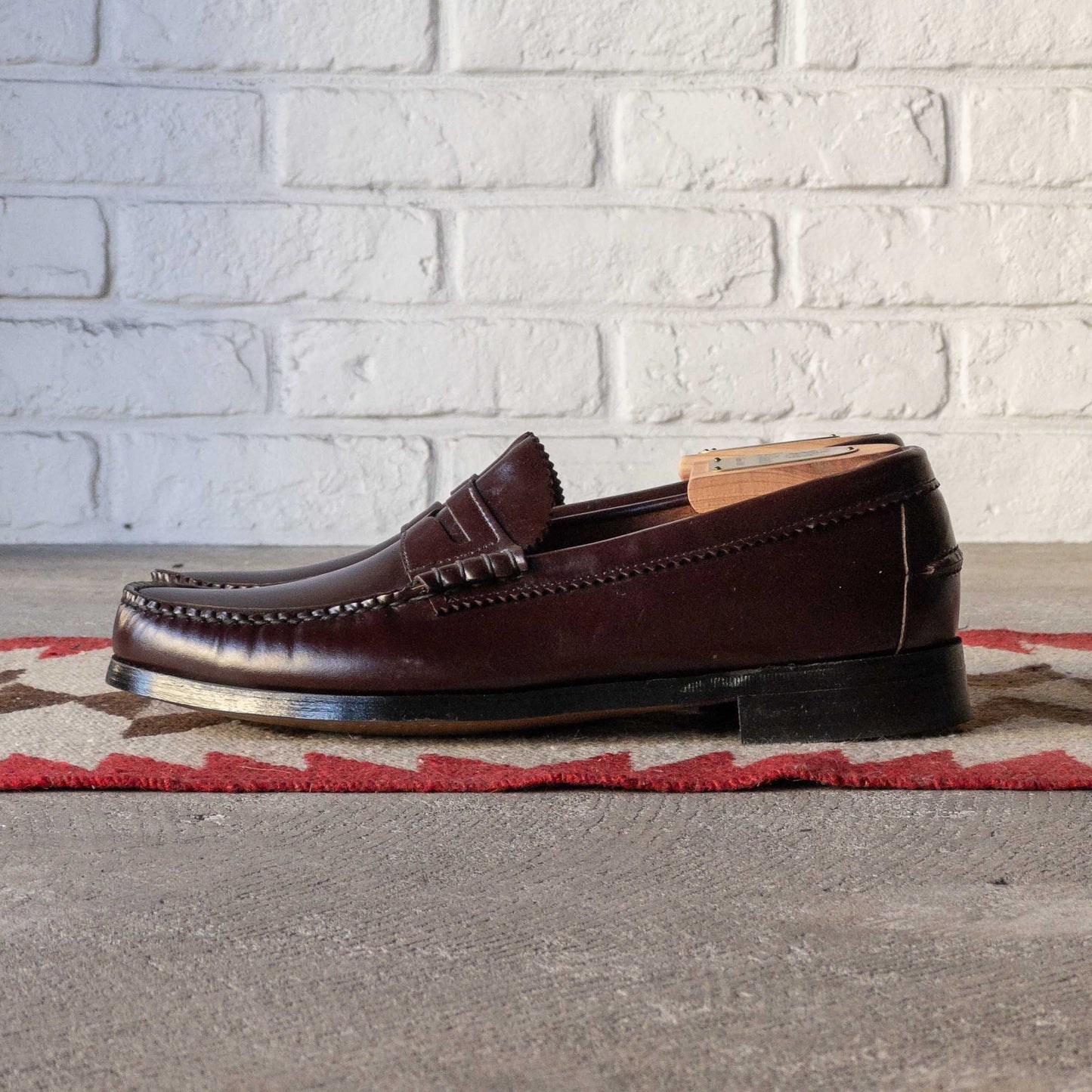 ”DEXTER” PENNY LOAFER SHOES 1980's DEAD STOCK BURGANDY