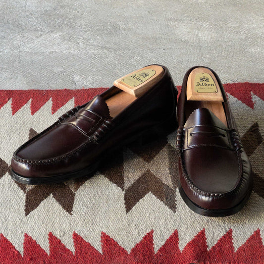”DEXTER” PENNY LOAFER SHOES 1980's DEAD STOCK BURGANDY