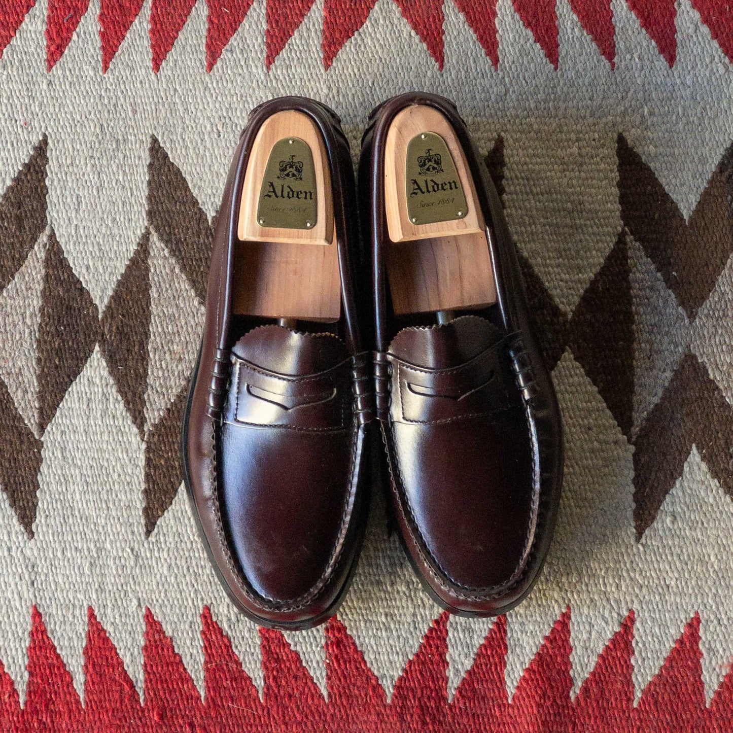 ”DEXTER” PENNY LOAFER SHOES 1980's DEAD STOCK BURGANDY