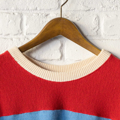 CRAZY FOOTBALL KNIT SWEATER 1940'S VINTAGE