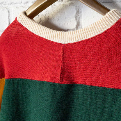 CRAZY FOOTBALL KNIT SWEATER 1940'S VINTAGE
