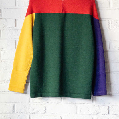 CRAZY FOOTBALL KNIT SWEATER 1940'S VINTAGE