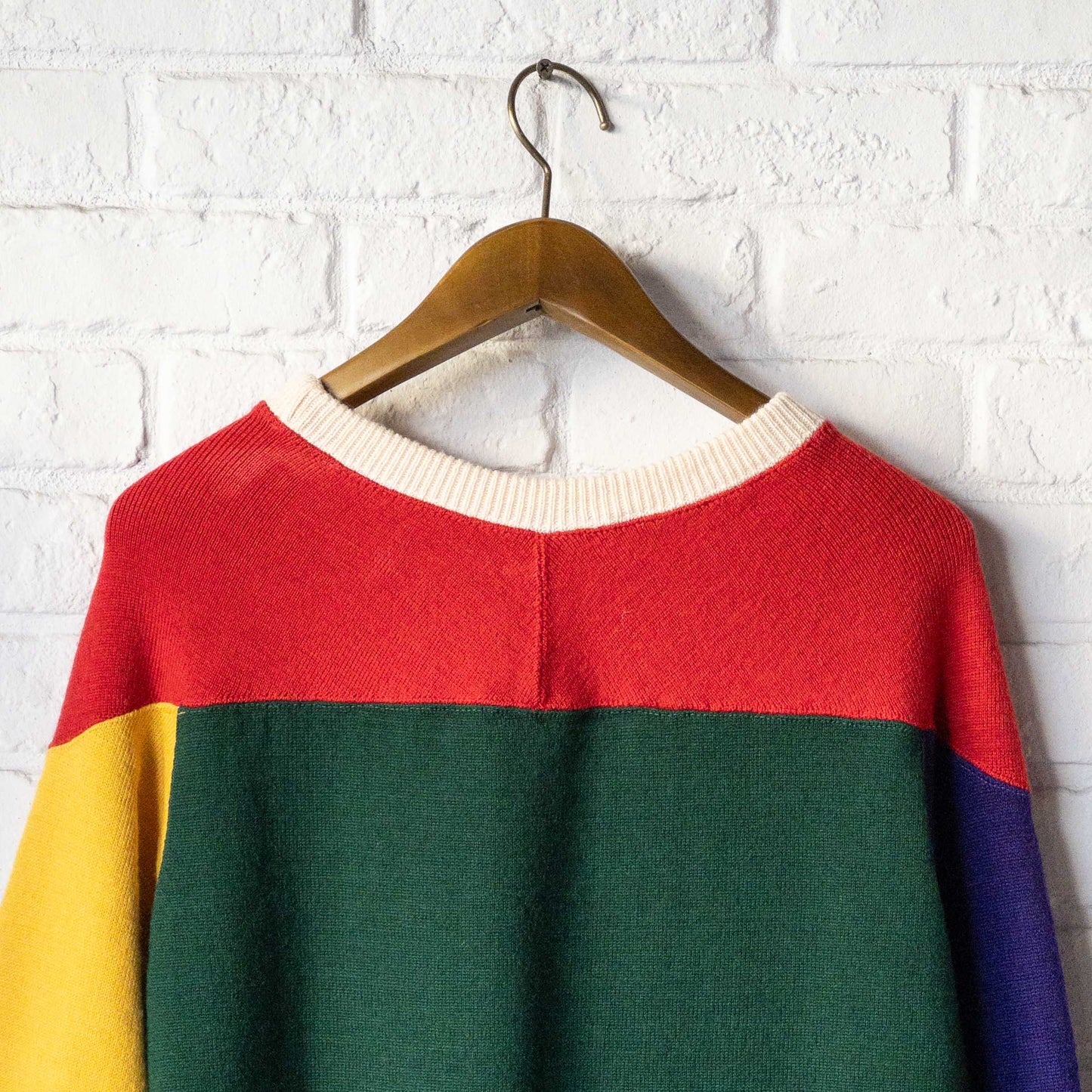 CRAZY FOOTBALL KNIT SWEATER 1940'S VINTAGE