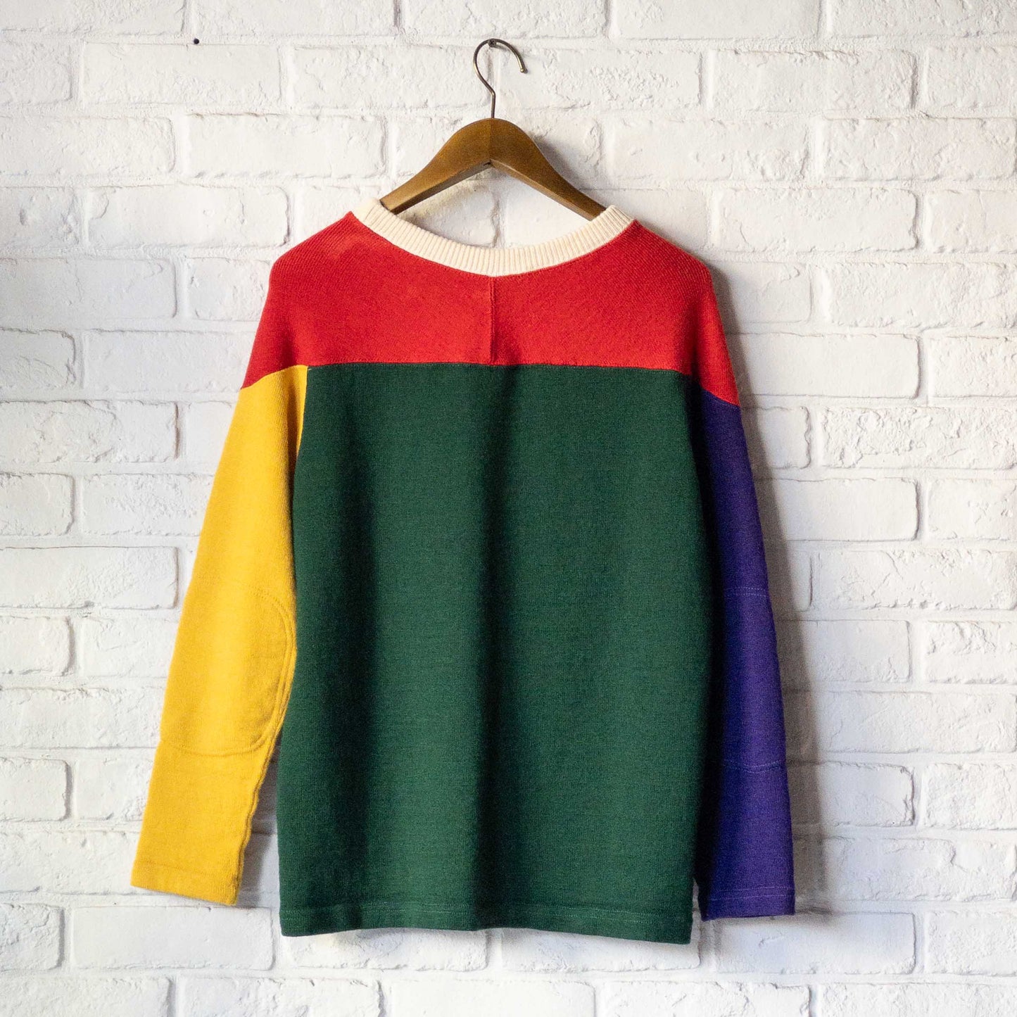 CRAZY FOOTBALL KNIT SWEATER 1940'S VINTAGE