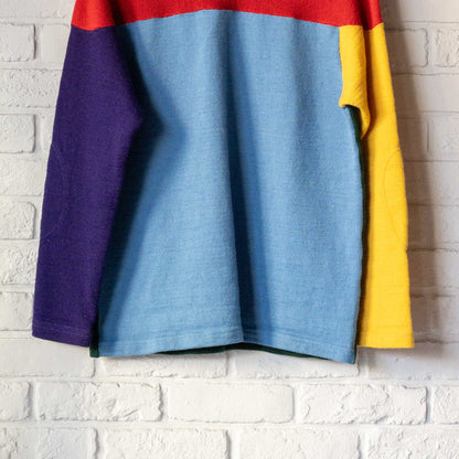 CRAZY FOOTBALL KNIT SWEATER 1940'S VINTAGE