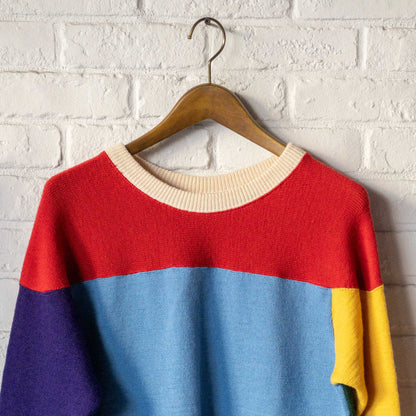 CRAZY FOOTBALL KNIT SWEATER 1940'S VINTAGE
