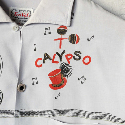 Tru Val CALYPSO RAYON LONGSLEEVE SHIRTS 1950'S VINTAGE