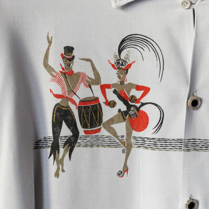 Tru Val CALYPSO RAYON LONGSLEEVE SHIRTS 1950'S VINTAGE