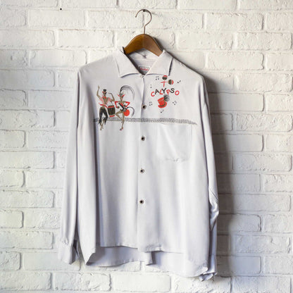 Tru Val CALYPSO RAYON LONGSLEEVE SHIRTS 1950'S VINTAGE