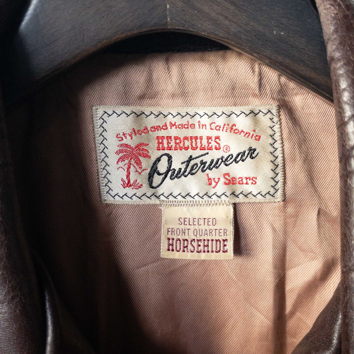 HERCULES by SEARS HORCEHIDE LEATHER JACKET 1940-50'S VINTAGE