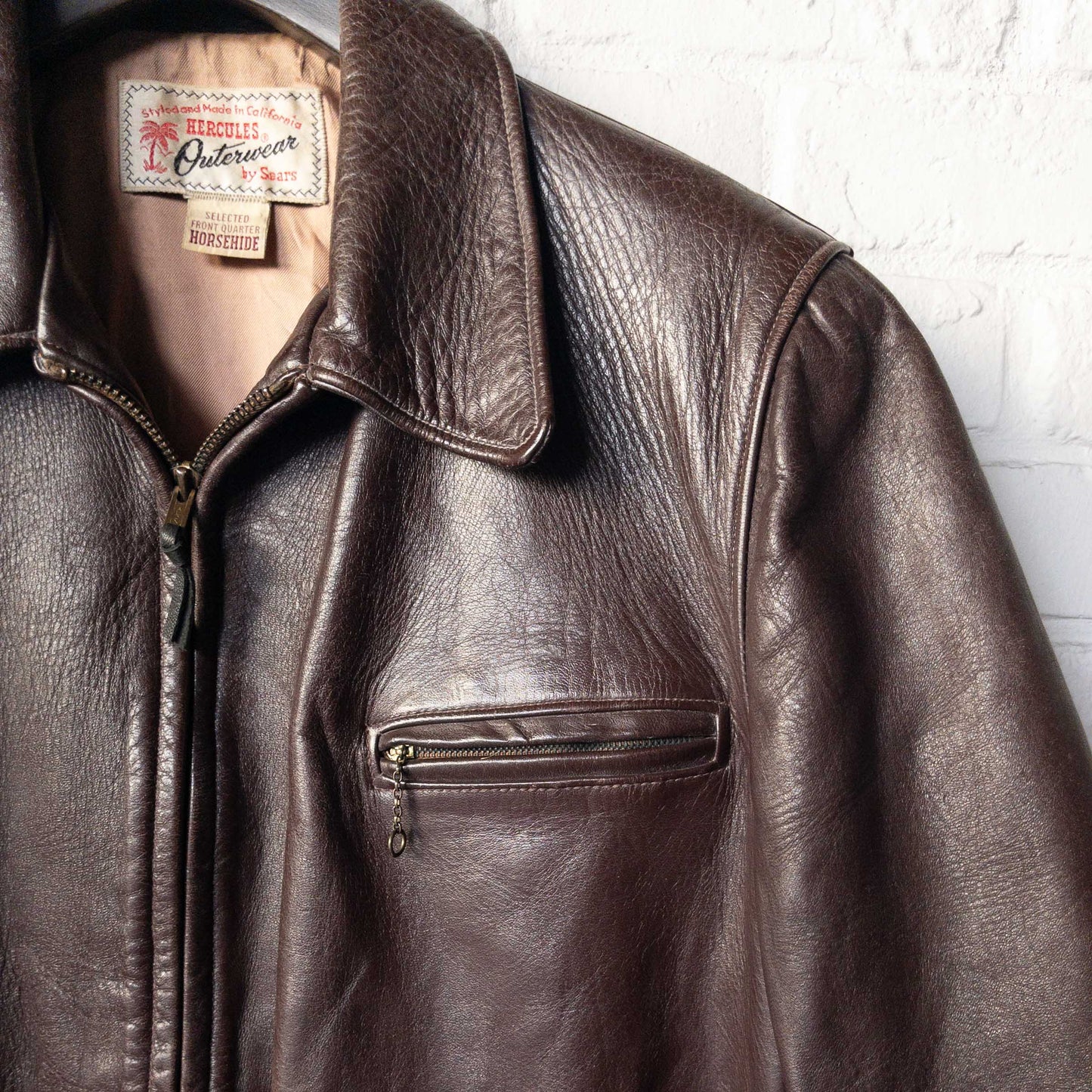 HERCULES by SEARS HORCEHIDE LEATHER JACKET 1940-50'S VINTAGE